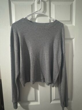 TNA Grey Long Sleeve Thermal Tee
